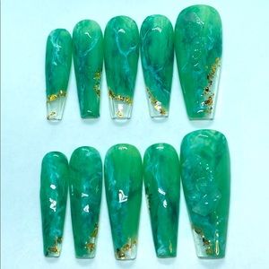 Green Aventurine Nails 💚